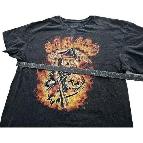 Sons of Anarchy SOA SAMCRO Flames Reaper T Shirt Mens Size XL - Picture 4 of 6